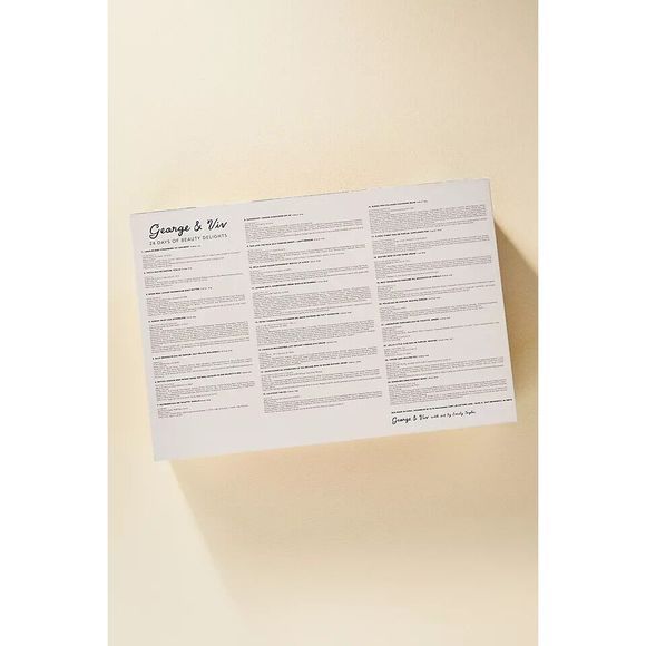 Anthropologie 2023 George & Viv Beauty Advent Calendar Holiday Christmas NEW - Picture 4 of 4